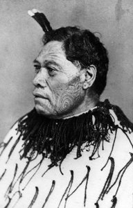 Ritratto di un uomo Maori, prima del 1880